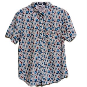 Original Penguin polo shirt gaming graphic mens medium cotton